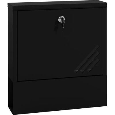 HOMCOM - Cassetta Postale Metallo - Grigio Carbone - Mailbox HOMCOM - Cassetta Postale Metallo - Grigio Carbone - Mailbox
