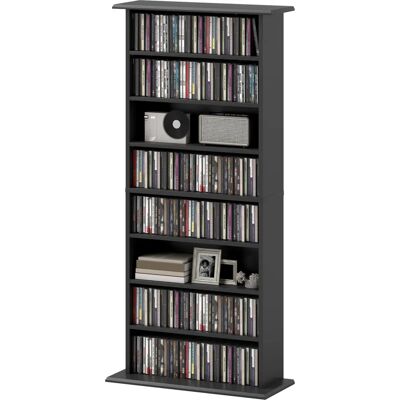 HOMCOM - CD Rack 6 Shelves - Nero - Storage shelf HOMCOM - CD Rack 6 Shelves - Nero - Storage shelf