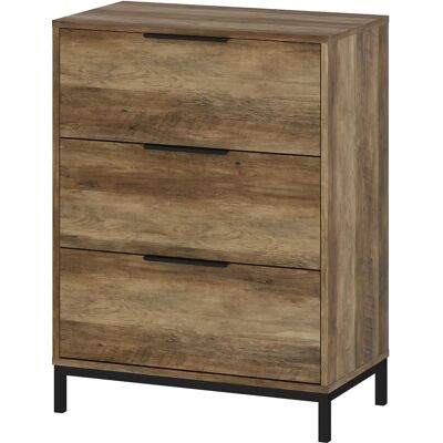 Homcom - Cassettiera 3 Cassetti Antiribaltamento - Legno - Anti-tip - Dresser Homcom - Cassettiera 3 Cassetti Antiribaltamento - Legno - Anti-tip - Dresser