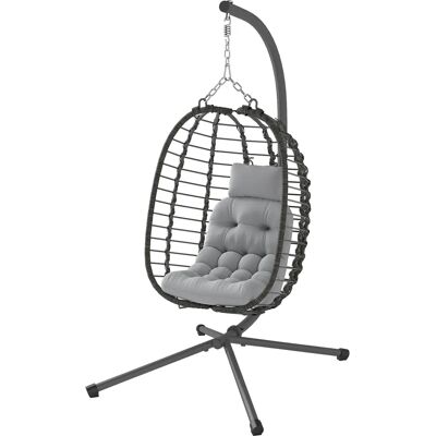 Outsunny - Egg Chair - Grau - Rattan - Stuhl Outsunny - Egg Chair - Grau - Rattan - Stuhl