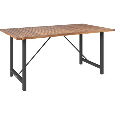 Outsunny - 160x90 cm Acacia Wood & Steel - Gartentisch Outsunny - 160x90 cm Acacia Wood & Steel - Gartentisch