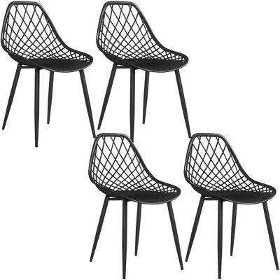 Homcom Set di 4 Sedie da Pranzo Moderne Homcom Set di 4 Sedie da Pranzo Moderne