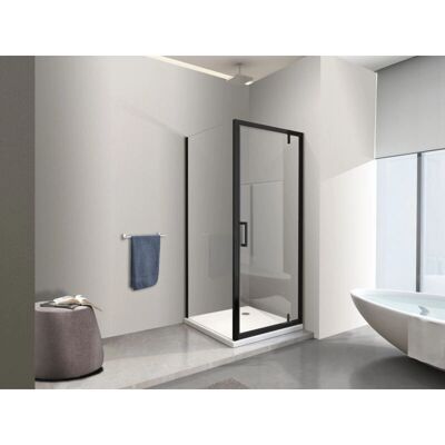 Nala Ducha Negra 200cm con puerta pivotante asimétrica Nala Ducha Negra 200cm con puerta pivotante asimétrica