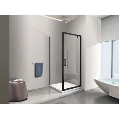 NALA Panel Fijo Negro y Puerta Giratoria Ducha - Tipo de Ducha NALA Panel Fijo Negro y Puerta Giratoria Ducha - Tipo de Ducha
