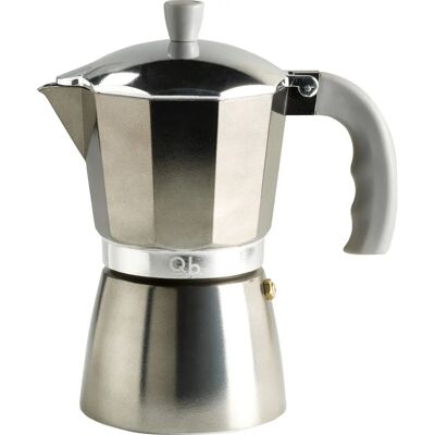 Q.b. par Mopita Cafetière en aluminium argenté, 6 tasses - Cafetière Q.b. par Mopita Cafetière en aluminium argenté, 6 tasses - Cafetière