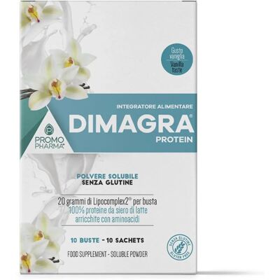 Promopharma Spa Dimagra Protein Vaniglia - 10 Bustine - Integratore di Proteine - Crescita Muscolare Promopharma Spa Dimagra Protein Vaniglia - 10 Bustine - Integratore di Proteine - Crescita Muscolare