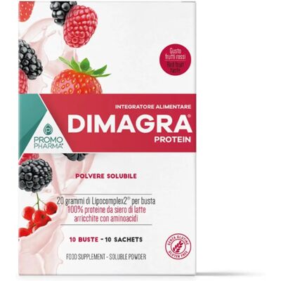 Promopharma Spa Dimagra Protein - 10 Bustine Gusto Frutti Rossi - Integratore Alimentare Promopharma Spa Dimagra Protein - 10 Bustine Gusto Frutti Rossi - Integratore Alimentare