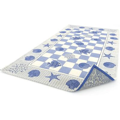 Suardi - W00280/85x150cm - Blå - Halkfri - rug Suardi - W00280/85x150cm - Blå - Halkfri - rug