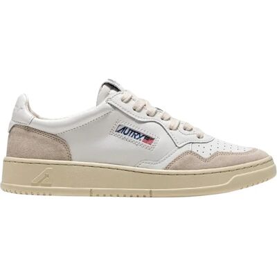 Autry Medalist Low Leder-Wildleder Weiß - Sneaker Autry Medalist Low Leder-Wildleder Weiß - Sneaker