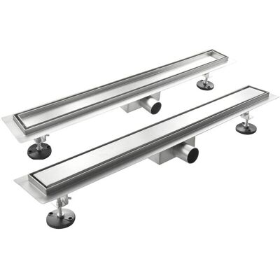 LANERI Canaleta de desagüe ajustable en acero inoxidable 100x7 cm - Canaleta LANERI Canaleta de desagüe ajustable en acero inoxidable 100x7 cm - Canaleta