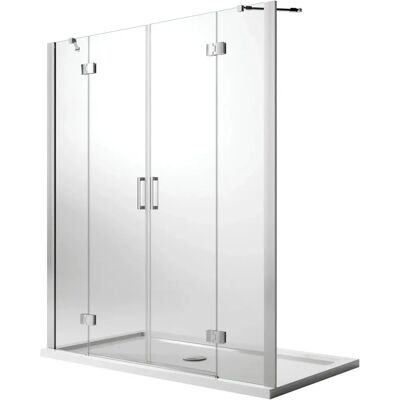 IDRALITE Puerta de ducha transparente 155cm Easy-Clean - Reversible IDRALITE Puerta de ducha transparente 155cm Easy-Clean - Reversible