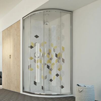 Mampara de ducha semicircular Idralite Evolution 90x90cm Mampara de ducha semicircular Idralite Evolution 90x90cm