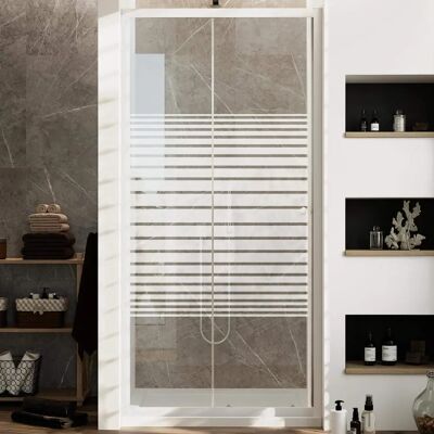 Idralite Porta Doccia Bianca 120cm - Vetro Temperato Idralite Porta Doccia Bianca 120cm - Vetro Temperato