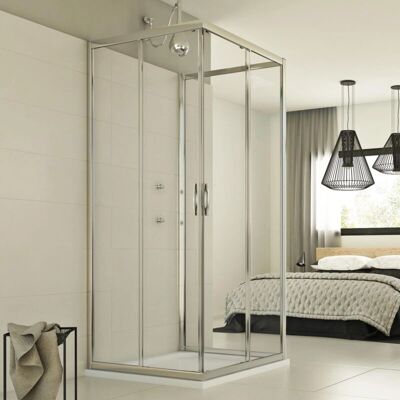Idralite Evolution Trio Duschkabine - 3-seitig transparentes Glas Idralite Evolution Trio Duschkabine - 3-seitig transparentes Glas