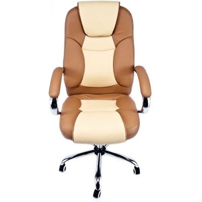 Sedia da ufficio ergonomica - Bicolore Beige e Marrone - Modello Mou Sedia da ufficio ergonomica - Bicolore Beige e Marrone - Modello Mou
