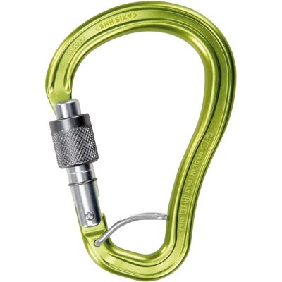 Velký zelený HMS karabina od Climbing Technology s aretací a systémem ACL Velký zelený HMS karabina od Climbing Technology s aretací a systémem ACL