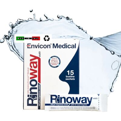 Envicon Medical Std Salina Nasale - Bustine di Sale per Irrigazione Nasale Envicon Medical Std Salina Nasale - Bustine di Sale per Irrigazione Nasale