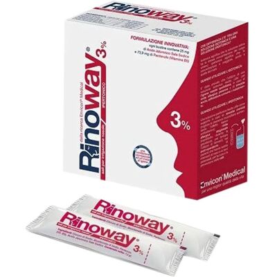 Envicon Medical Rinoway 3% Soluzione Salina Ipertonica Nasale - 60 Bustine Envicon Medical Rinoway 3% Soluzione Salina Ipertonica Nasale - 60 Bustine