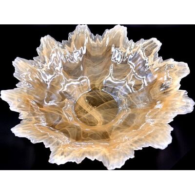 Tammaro Home Murano Glasvase - 32cm Weiß Tide Iris - Italienisches Handwerk Tammaro Home Murano Glasvase - 32cm Weiß Tide Iris - Italienisches Handwerk