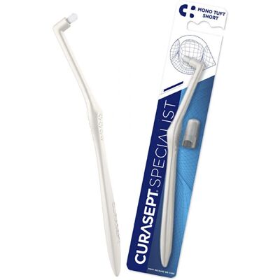 Brosse à dents Mono Tuft Short Curasept - Spécialiste - Publicité Brosse à dents Mono Tuft Short Curasept - Spécialiste - Publicité