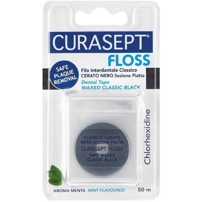 Curasept Black Waxed Dental Tape - Interdental Care Curasept Black Waxed Dental Tape - Interdental Care
