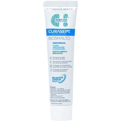 Dentifricio Curasept Biosmalto Baby-Kid - Menta - 50ml Dentifricio Curasept Biosmalto Baby-Kid - Menta - 50ml