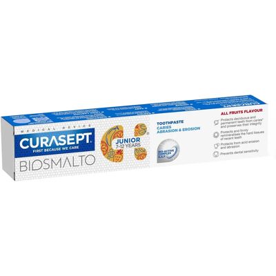 Dentifricio Curasept Junior 7-12 anni - Protezione carie & erosione - Gusto frutti rossi Dentifricio Curasept Junior 7-12 anni - Protezione carie & erosione - Gusto frutti rossi