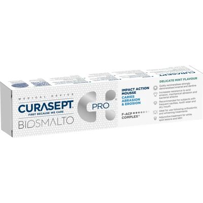 Curasept Biosmalto Mousse - Menta - Riparazione smalto - Dentifricio Curasept Biosmalto Mousse - Menta - Riparazione smalto - Dentifricio