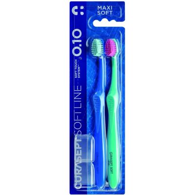 Periuță de dinți Curasept Maxi Soft 010 - Moale, 2 buc Periuță de dinți Curasept Maxi Soft 010 - Moale, 2 buc