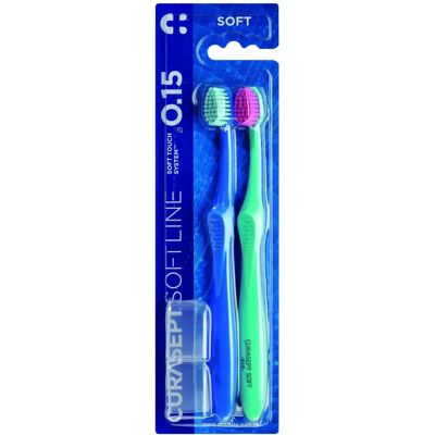 Curasept Softline 0.15 Soft 2pack Toothbrush - Unisex Oral Care Curasept Softline 0.15 Soft 2pack Toothbrush - Unisex Oral Care