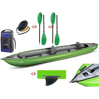 Gumotex - Solar 410 - Verde - Con Pinna - Canoa gonfiabile Gumotex - Solar 410 - Verde - Con Pinna - Canoa gonfiabile