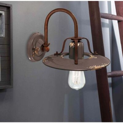 FERROLUCE Lampada da Parete Vintage - Ceramica 25cm - Attacco E27 FERROLUCE Lampada da Parete Vintage - Ceramica 25cm - Attacco E27
