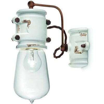 Ferroluce Wandleuchte - Keramik Vintage-Finish - Industriell Stil Ferroluce Wandleuchte - Keramik Vintage-Finish - Industriell Stil