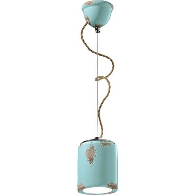 FERROLUCE Vintage Azzurro Lampada Sospensione in Ceramica - Illuminazione FERROLUCE Vintage Azzurro Lampada Sospensione in Ceramica - Illuminazione