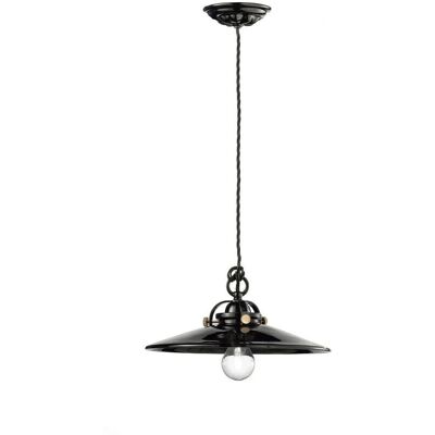 FERROLUCE Lampada a Pendolo in Ceramica Nera - Collezione B&W FERROLUCE Lampada a Pendolo in Ceramica Nera - Collezione B&W