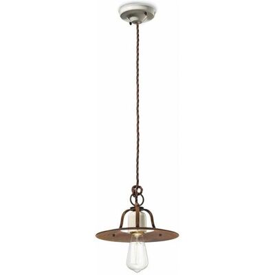 FERROLUCE - Lampadario vintage in ceramica 25cm - Stile retrò FERROLUCE - Lampadario vintage in ceramica 25cm - Stile retrò