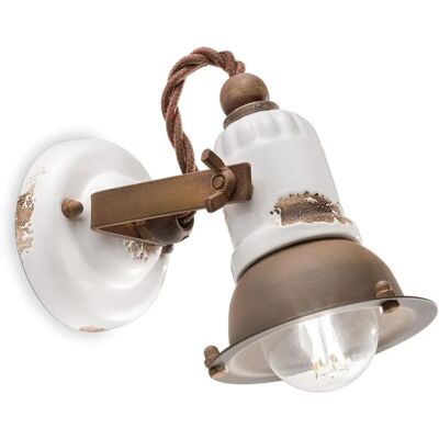 Ferroluce Handgefertigte Keramik Vintage Loft Wandleuchte - Industrie Stil Ferroluce Handgefertigte Keramik Vintage Loft Wandleuchte - Industrie Stil