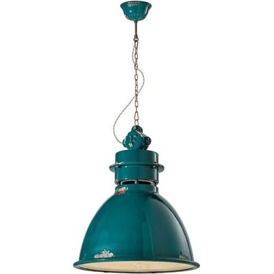FERROLUCE Vintage Grün 1-Lampe Pendelleuchte - Industrie FERROLUCE Vintage Grün 1-Lampe Pendelleuchte - Industrie