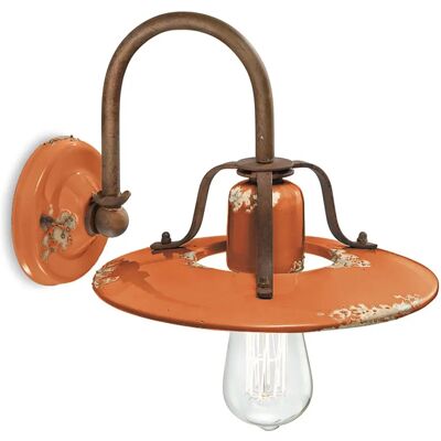 FERROLUCE Applique in Ceramica Vintage - Diametro 25cm - Stile Industriale FERROLUCE Applique in Ceramica Vintage - Diametro 25cm - Stile Industriale