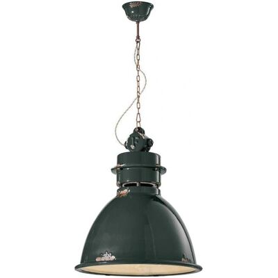 FERROLUCE Vintage Nero Keramik Pendelleuchte - Industriell FERROLUCE Vintage Nero Keramik Pendelleuchte - Industriell