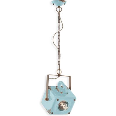 Lampada a sospensione in ceramica vintage FERROLUCE - Stile industriale Lampada a sospensione in ceramica vintage FERROLUCE - Stile industriale