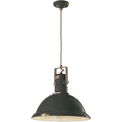 FERROLUCE - Vintage Nero Pendelleuchte 1 Licht Keramik - Industriell Stil FERROLUCE - Vintage Nero Pendelleuchte 1 Licht Keramik - Industriell Stil