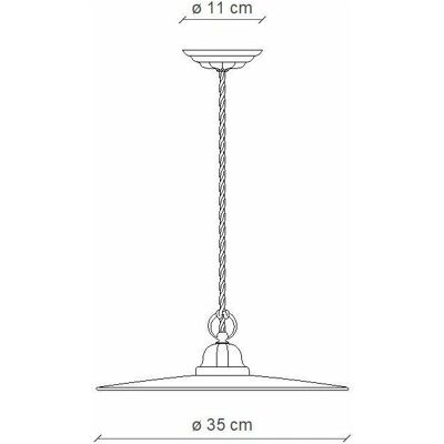 FERROLUCE - Lampada a Sospensione in Ceramica Nera - 35cm FERROLUCE - Lampada a Sospensione in Ceramica Nera - 35cm