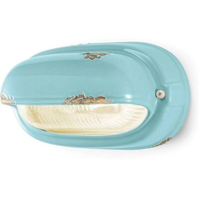 Ferroluce Vintage Keramik Wandleuchte - Traditioneller Stil - 13.5x11x24cm Ferroluce Vintage Keramik Wandleuchte - Traditioneller Stil - 13.5x11x24cm
