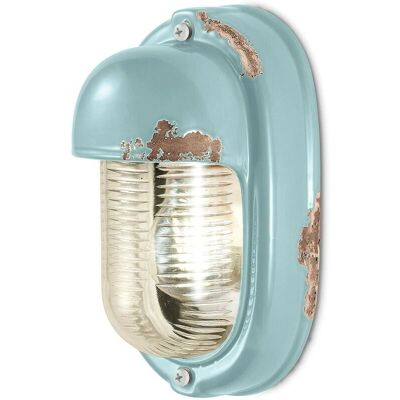 FERROLUCE Vintage Keramik Wandleuchte - Blau FERROLUCE Vintage Keramik Wandleuchte - Blau