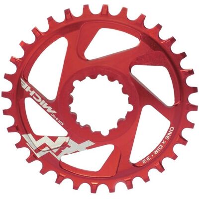 Miche Xm Sr One X Kedjehjul - 30 Tänder, Röd/vit, 6mm Offset Miche Xm Sr One X Kedjehjul - 30 Tänder, Röd/vit, 6mm Offset
