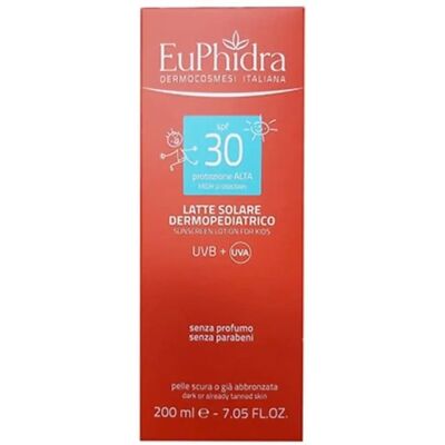 Euphidra Bambini SPF30 Protezione Solare a Ampio Spettro - 200ml Euphidra Bambini SPF30 Protezione Solare a Ampio Spettro - 200ml