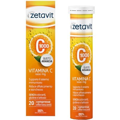 ZETA FARMACEUTICI Zetavit C1000 - Supporto immunitario - Compresse effervescenti ZETA FARMACEUTICI Zetavit C1000 - Supporto immunitario - Compresse effervescenti