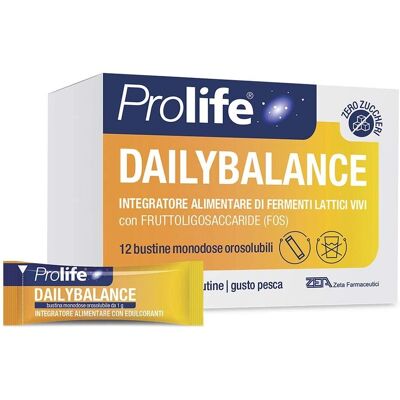 Zeta Farmaceutici Spa Prolife Dailybalance - Probiotici e Prebiotici - 12 Bustine Zeta Farmaceutici Spa Prolife Dailybalance - Probiotici e Prebiotici - 12 Bustine