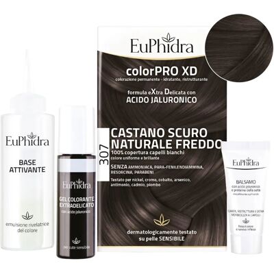 Euphidra ColorPro XD - Kit tinta per capelli con acido ialuronico - Castano scuro naturale Euphidra ColorPro XD - Kit tinta per capelli con acido ialuronico - Castano scuro naturale